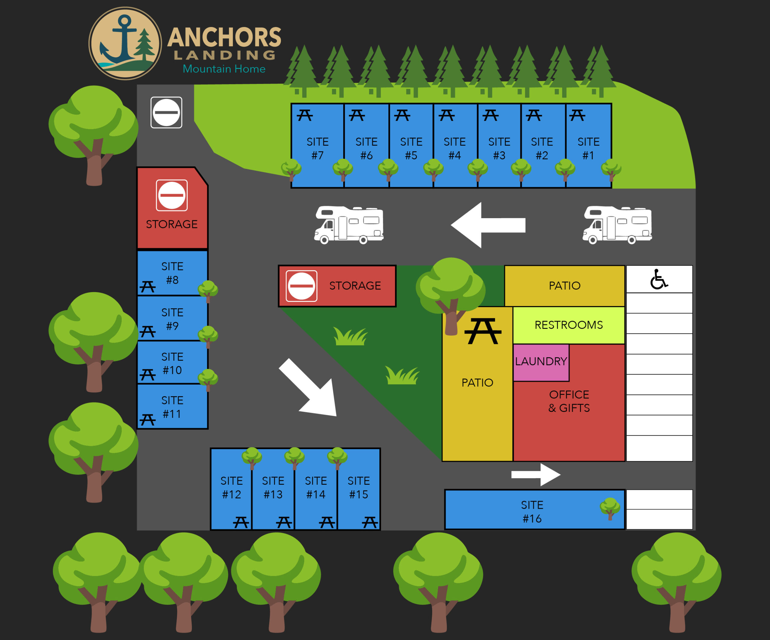 Anchors Landing Mountain Home map