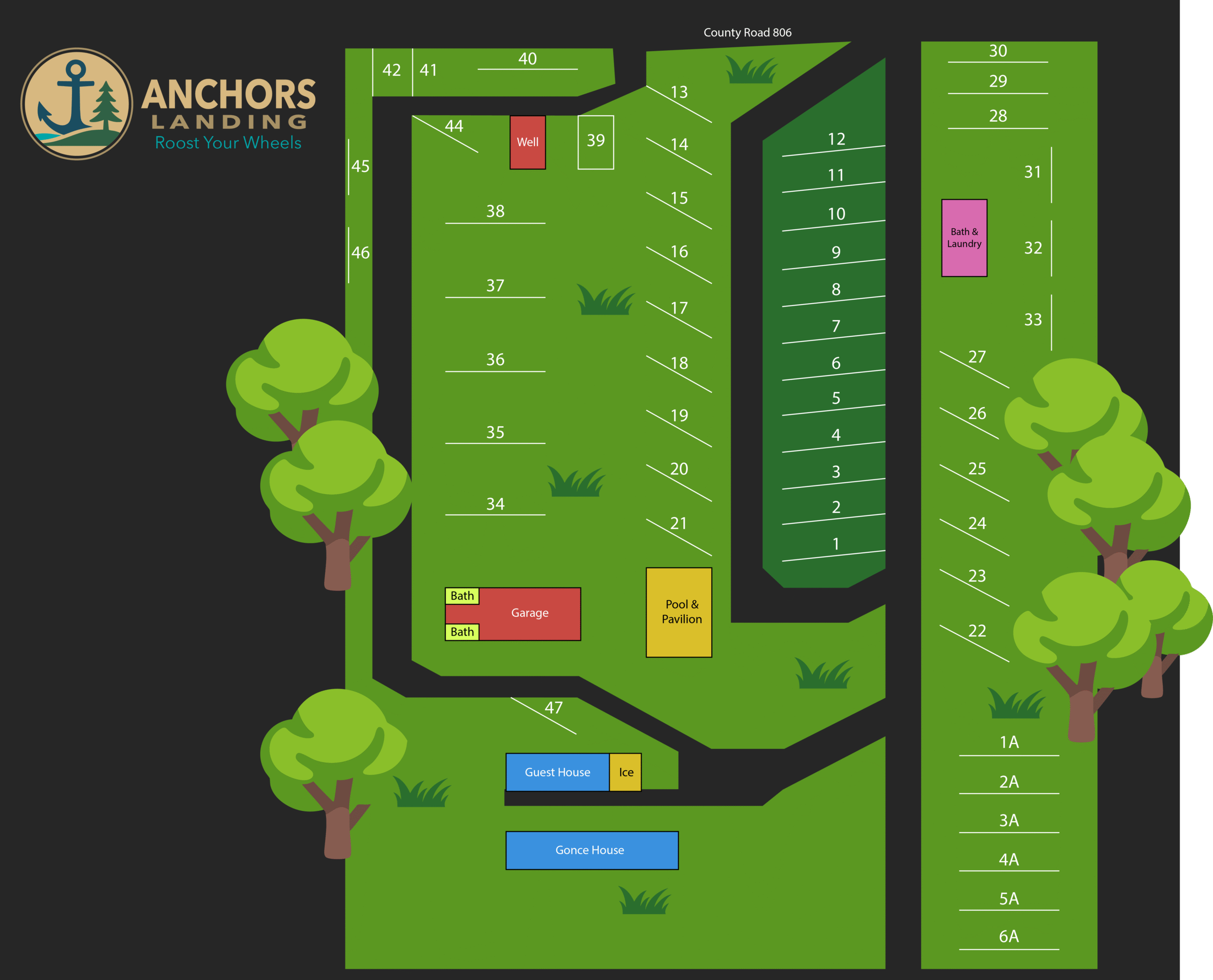 Anchors Landing Jordan map
